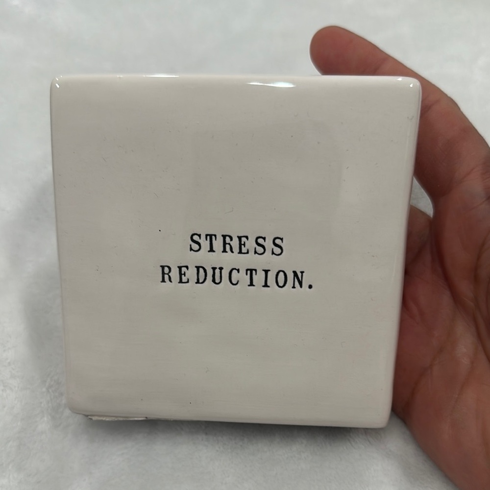 Rae Dunn Artisan Collection ceramic stress reduction block home decor